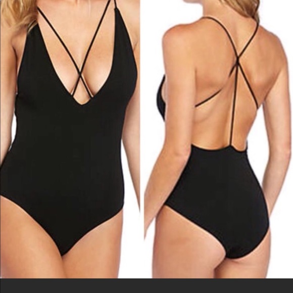 🌴Sam Edelman Black Plunge Bodysuit. NWT! - Picture 3 of 13